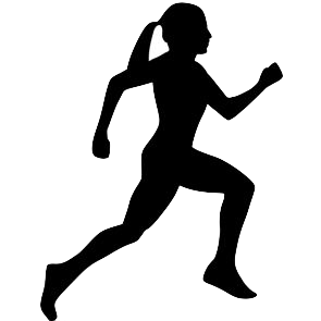 health and wellness logo woman running